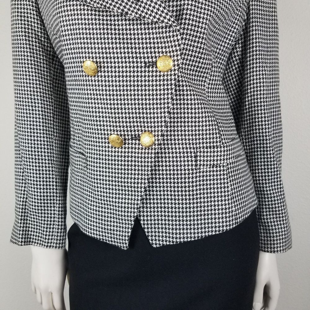Vintage Field Manor Houndstooth Academia Gold But… - image 5